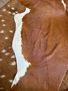 Hereford cowhide rug side detail - Your Western Decor