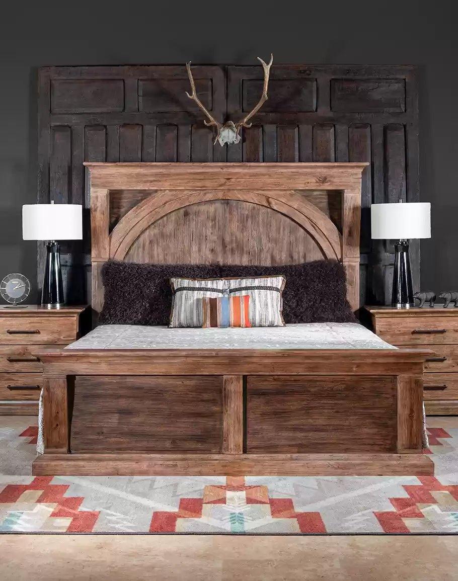 American made Hickory Corbel Bed - You Western Decor