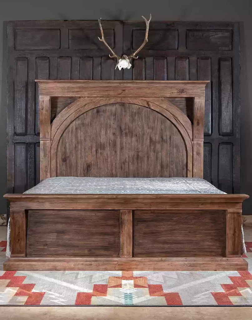 American made Hickory Corbel Bed - You Western Decor