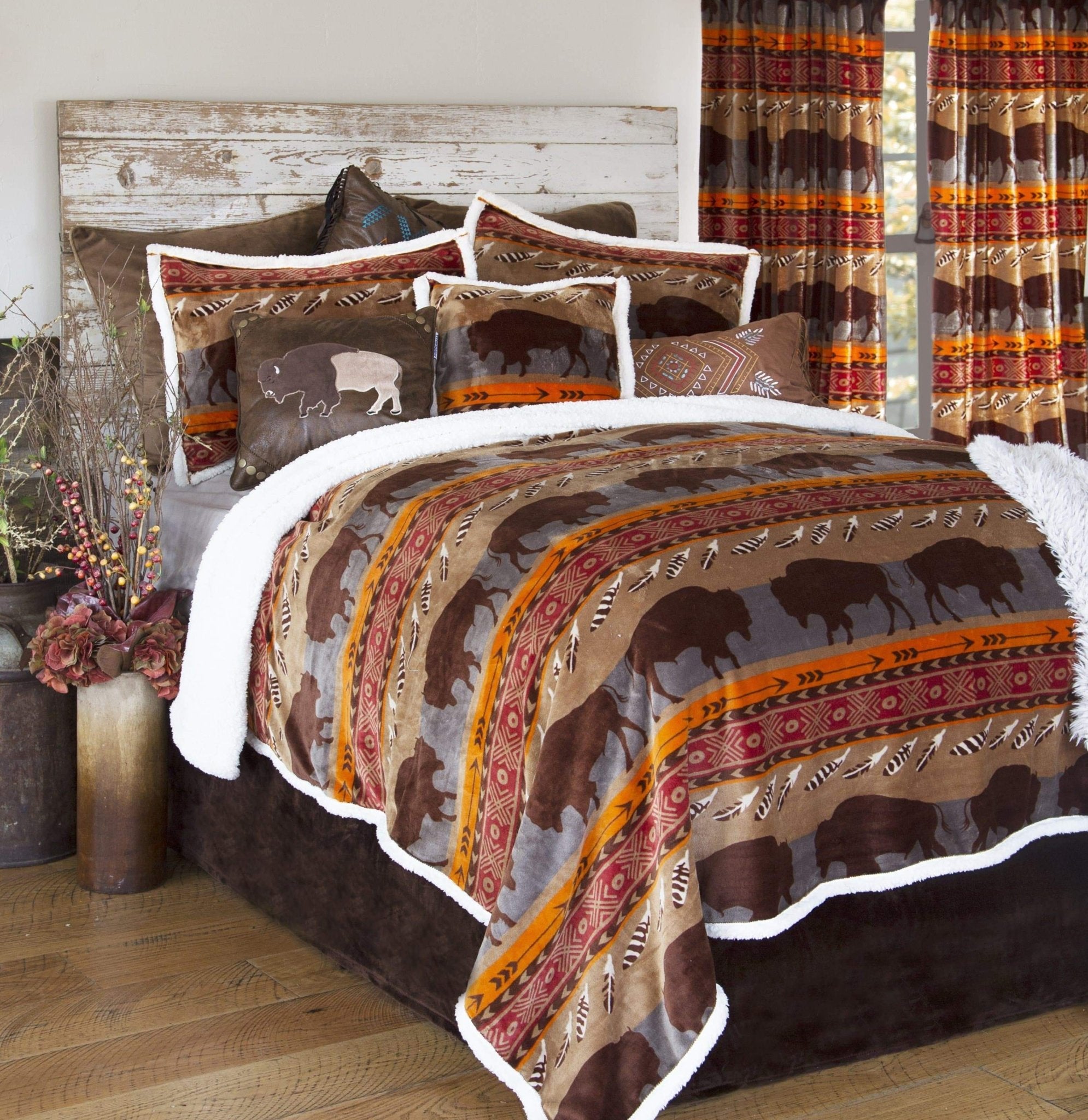 hidden valley buffalo sherpa bedding and curtains