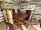 High country Axis hide and leather dining chairs - Your Western Decor