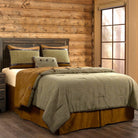 Rustic Highland Lodge Bedding Set in dark taupe and browns - Your Western Decor