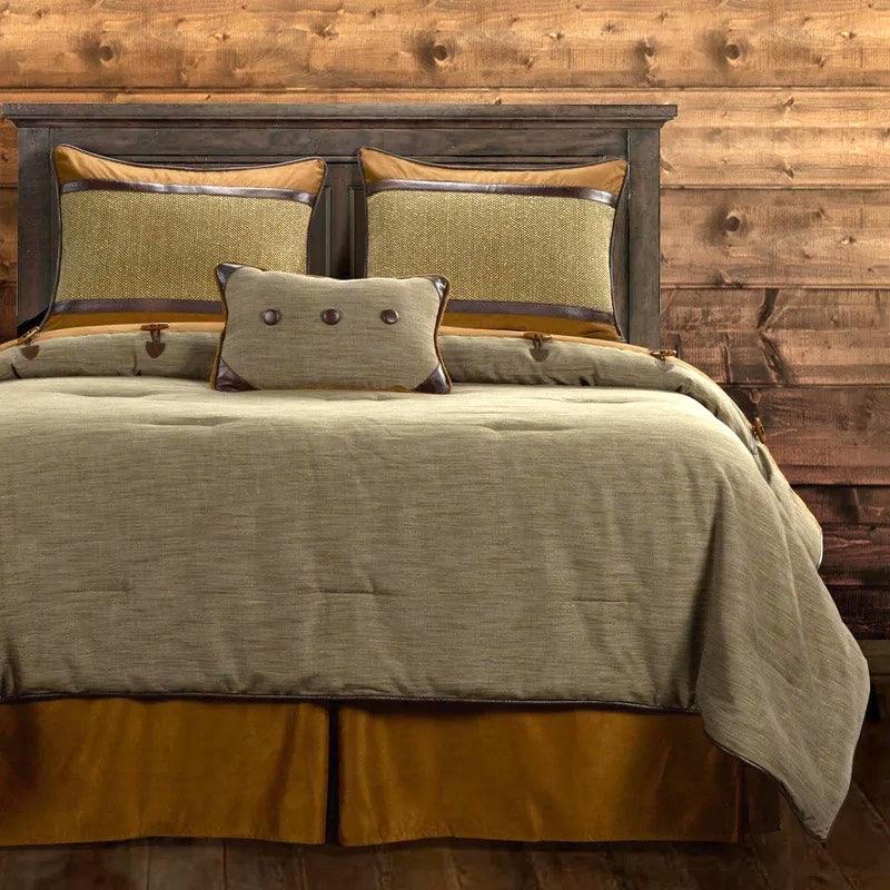 Rustic Highland Lodge Bedding Set in dark taupe and browns - Your Western Decor