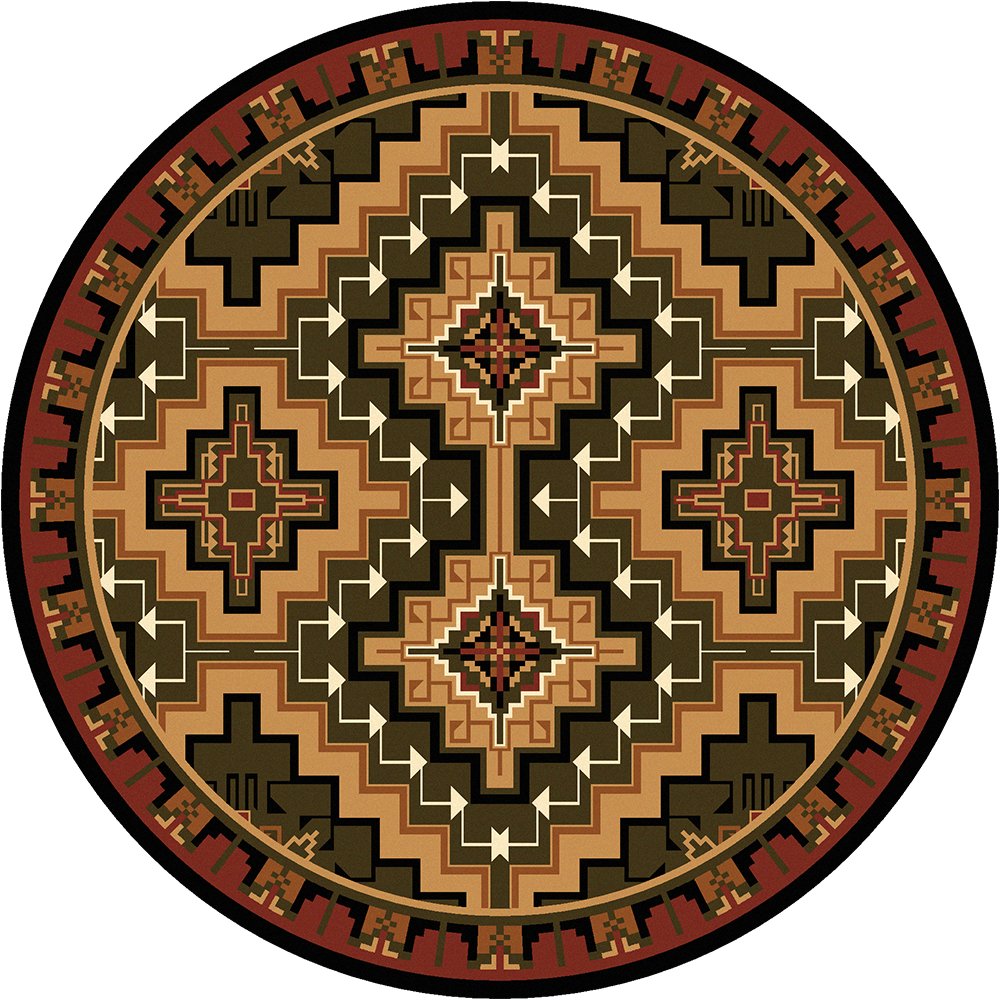 Hill Country Round Area Rug made in the USA - Your Western Decor