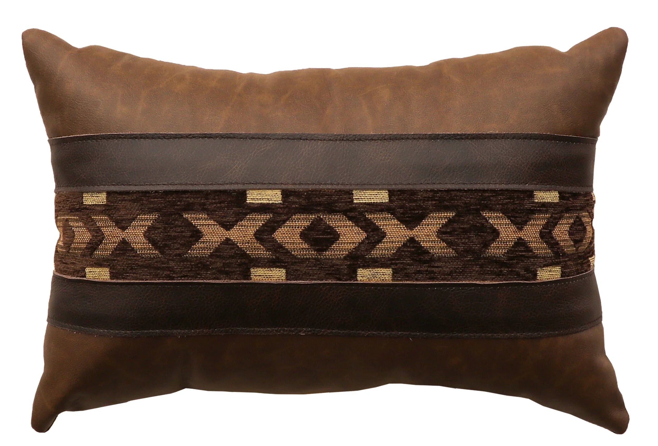 Hitchin' Post  Oblong Leather Pillow made in the USA - Your Western Decor