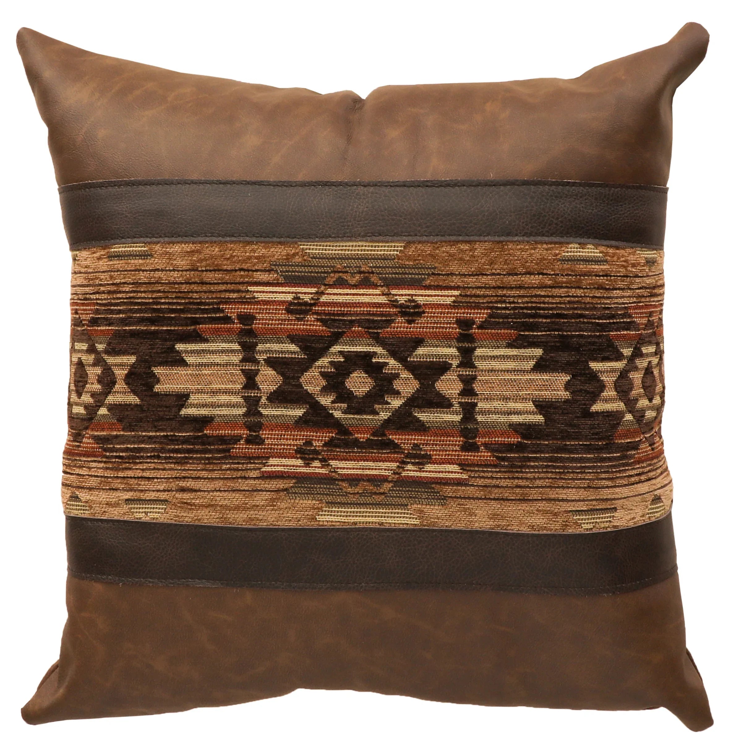 Hitchin' Post Leather Pillow made in the USA - Your Western Decor
