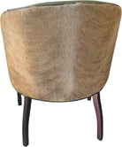Back view of cowhide wrap accent chair - Your Western Decor