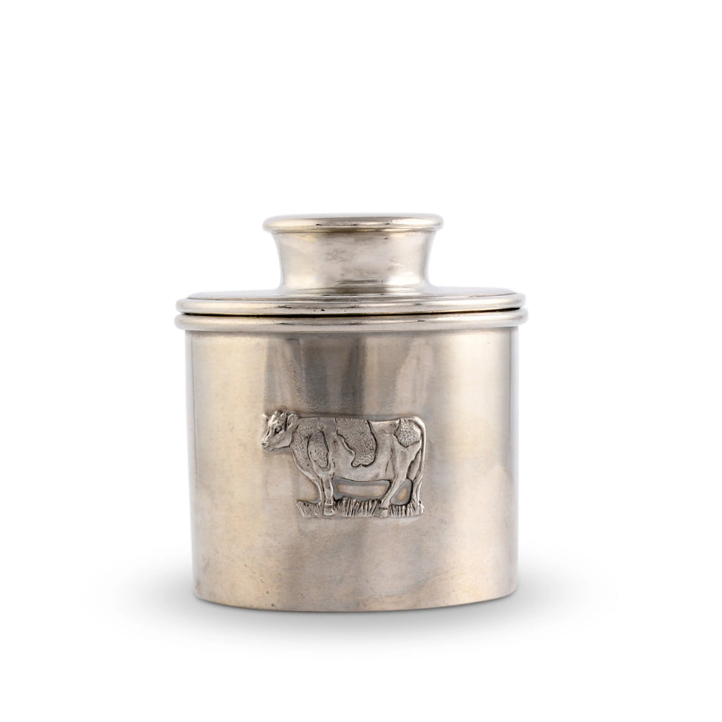 Classic Pewter French Butter Bell with Holstein Dairy Cow - Your Western Decor