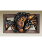 Trio of Horses Wall Sculpture