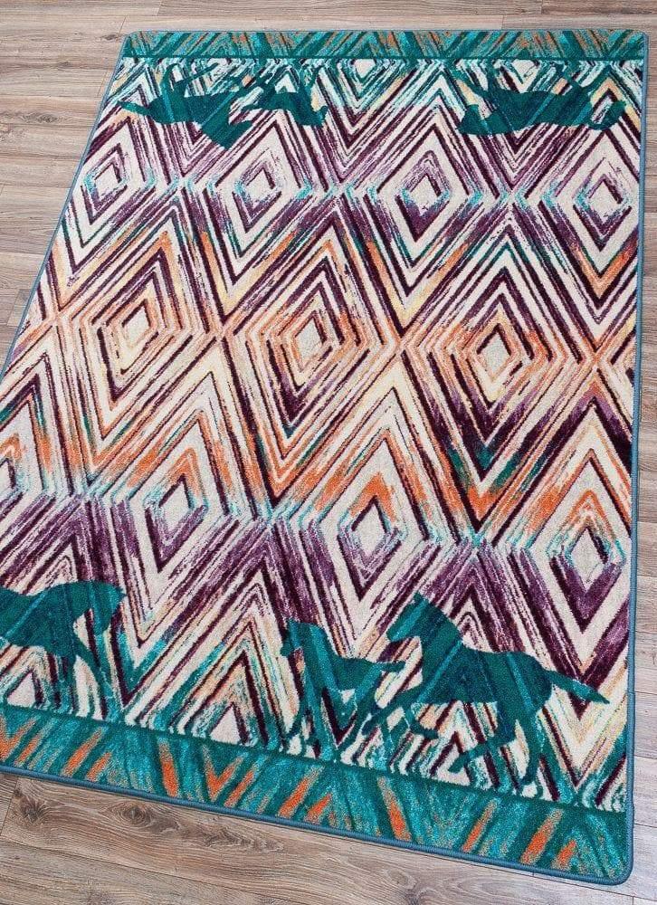 Horses on the Run Area Rug | Your Western Decor Rugs