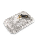 Hunting Dog Catch All Tray - Pewter - Dog hunting in pursuit of his quarry - detailed - Your Western Decor