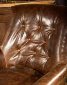 American Made Hutton Brown Leather Accent Chair - Your Western Decor