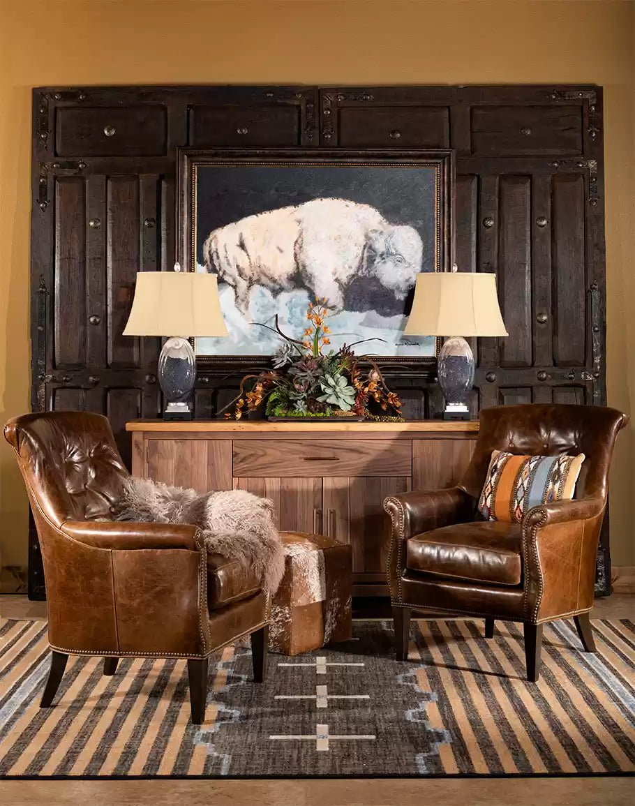 American Made Hutton Leather Accent Chairs - Your Western Decor