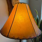 Illuminated buckskin color rawhide lamp shade 16 inch round