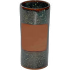 personalized ceramic tumbler with custom glaze options in rustic western stoneware style