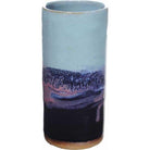 rustic lodge tableware tumbler with custom glaze design and handcrafted stoneware