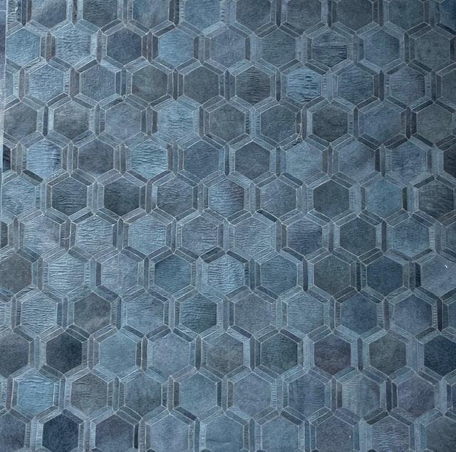 Custom Cowhide Blue Area Rug | Your Western Decor