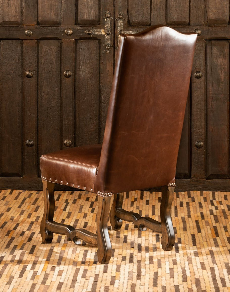 Impala & Leather Side Chair Back - Dining Chairs made in the USA - Your Western Decor