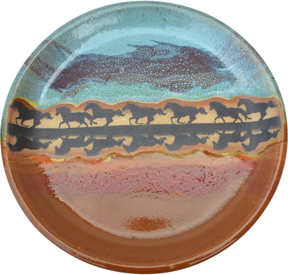 Indian Summer Horses Dinner Plate handcrafted in the USA - Your Western Decor