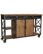 Rustic Industrial Console Trolly - Your Western Decor