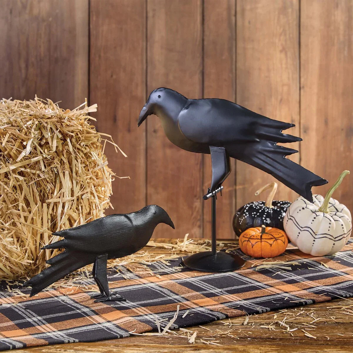 Iron crow figurines for fall decor - Your Western Decor