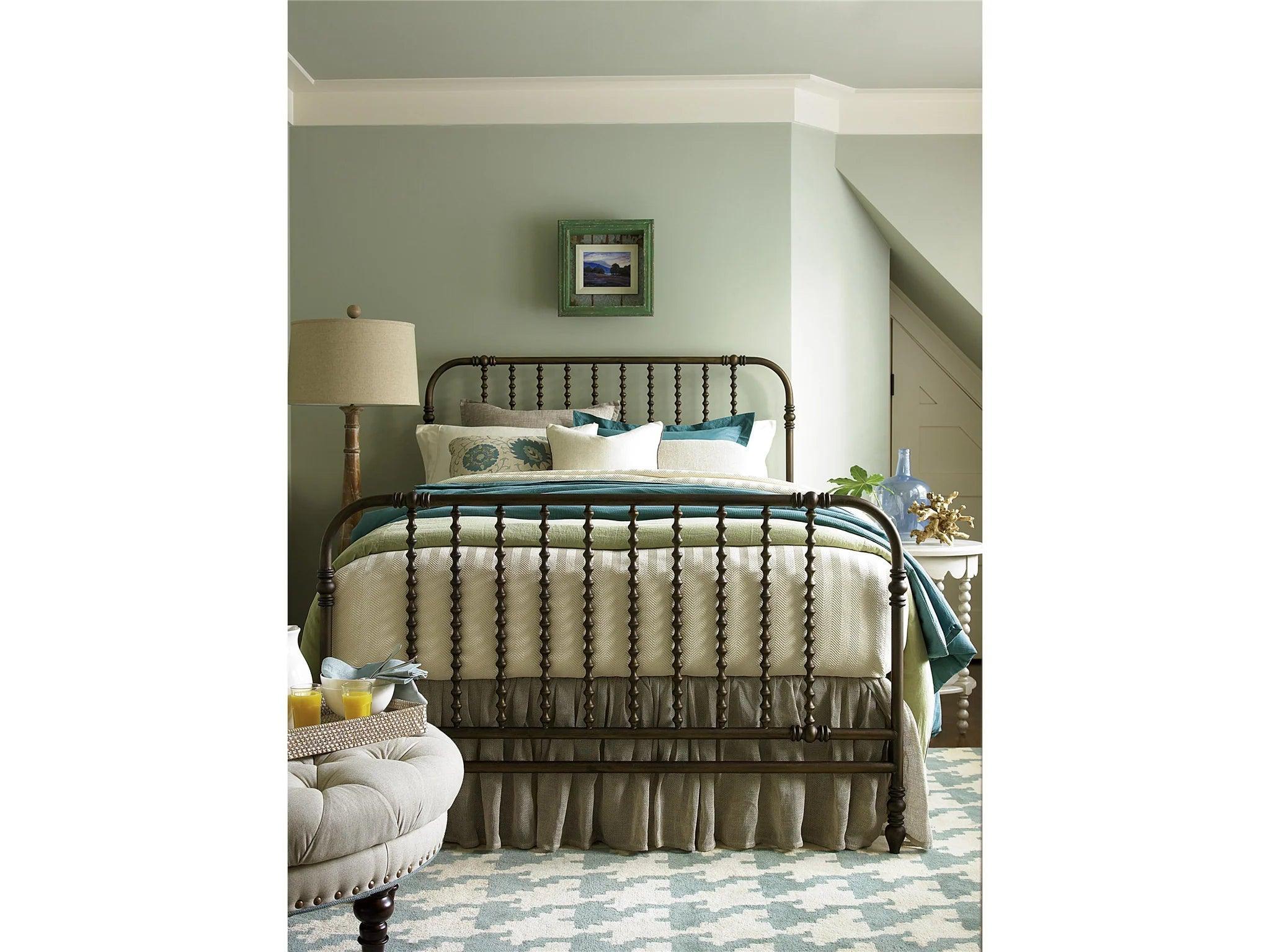 Iron farmhouse style king size bed