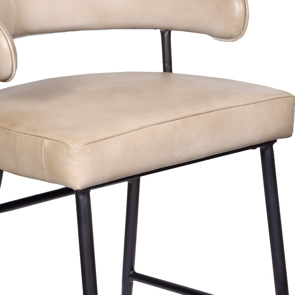 rustic modern leather counter chair for luxury kitchens