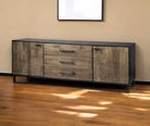 Mango wood storage buffet with iron frame 