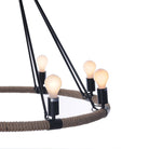 Iron & Rope Chandelier - Your Western Decor