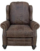 American made Ivory Croc Leather Recliner - Your Western Decor