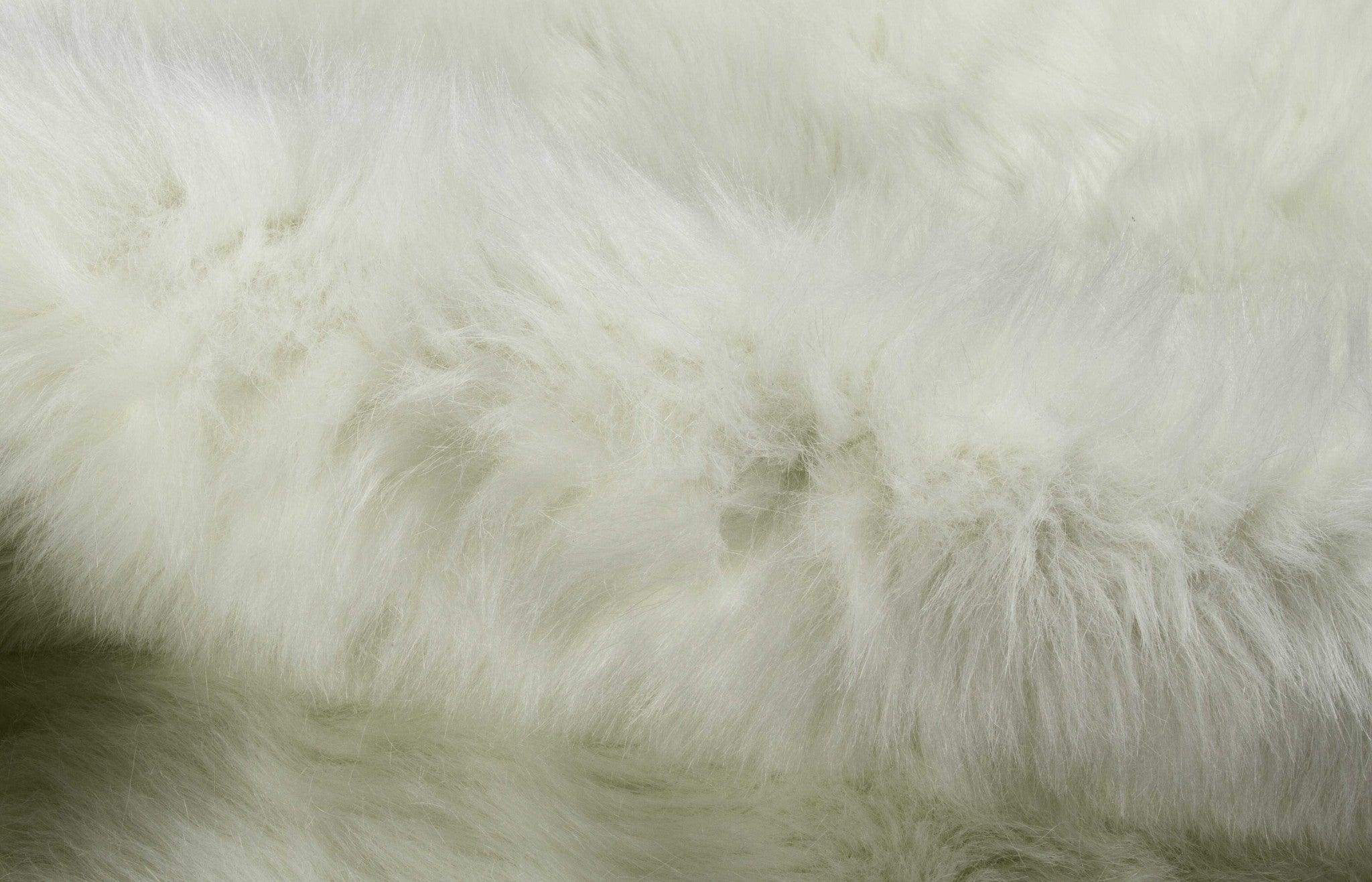 Off-White Faux Cowhide Rug pile detail - Your Western Decor