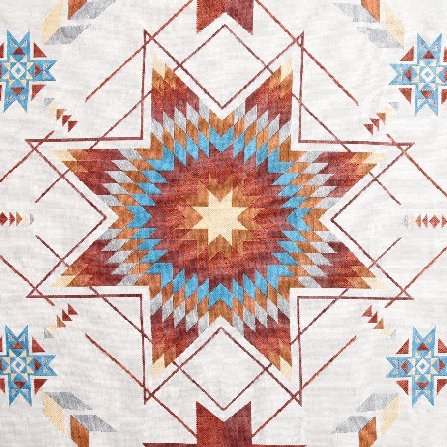 Jacquard Woven Native Star Throw Blanket with Fringe - Your Western Decor