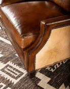 American made Jeremiah Leather & Cowhide Sofa - Your Western Decor