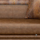 Jeremiah Croc and smooth leather American made sofa - Your Western Decor