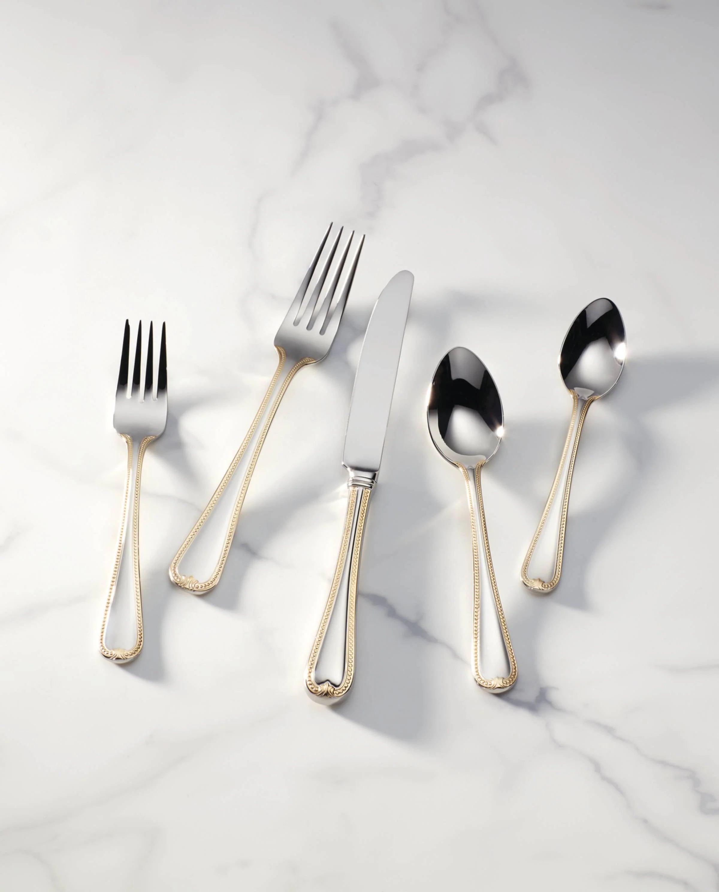 Jeweled Gold Flatware Set 5-pc - Your Western Decor