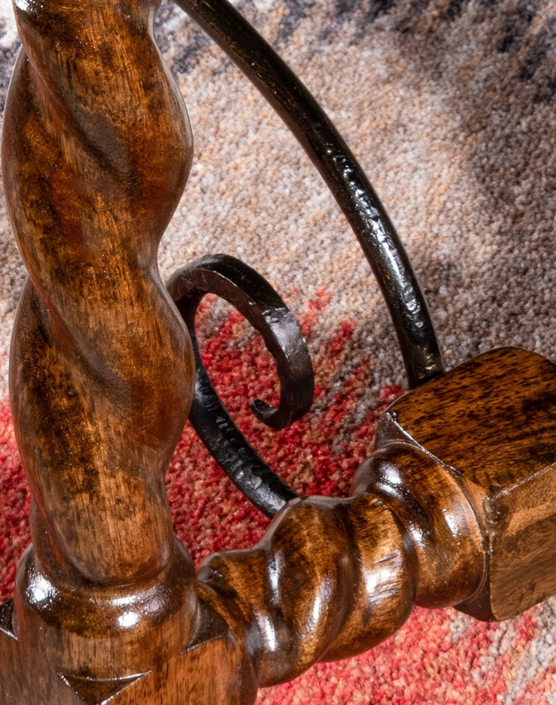 Mango wood barley twisted frame on Kilim Upholstered Benches - Your Western Decor