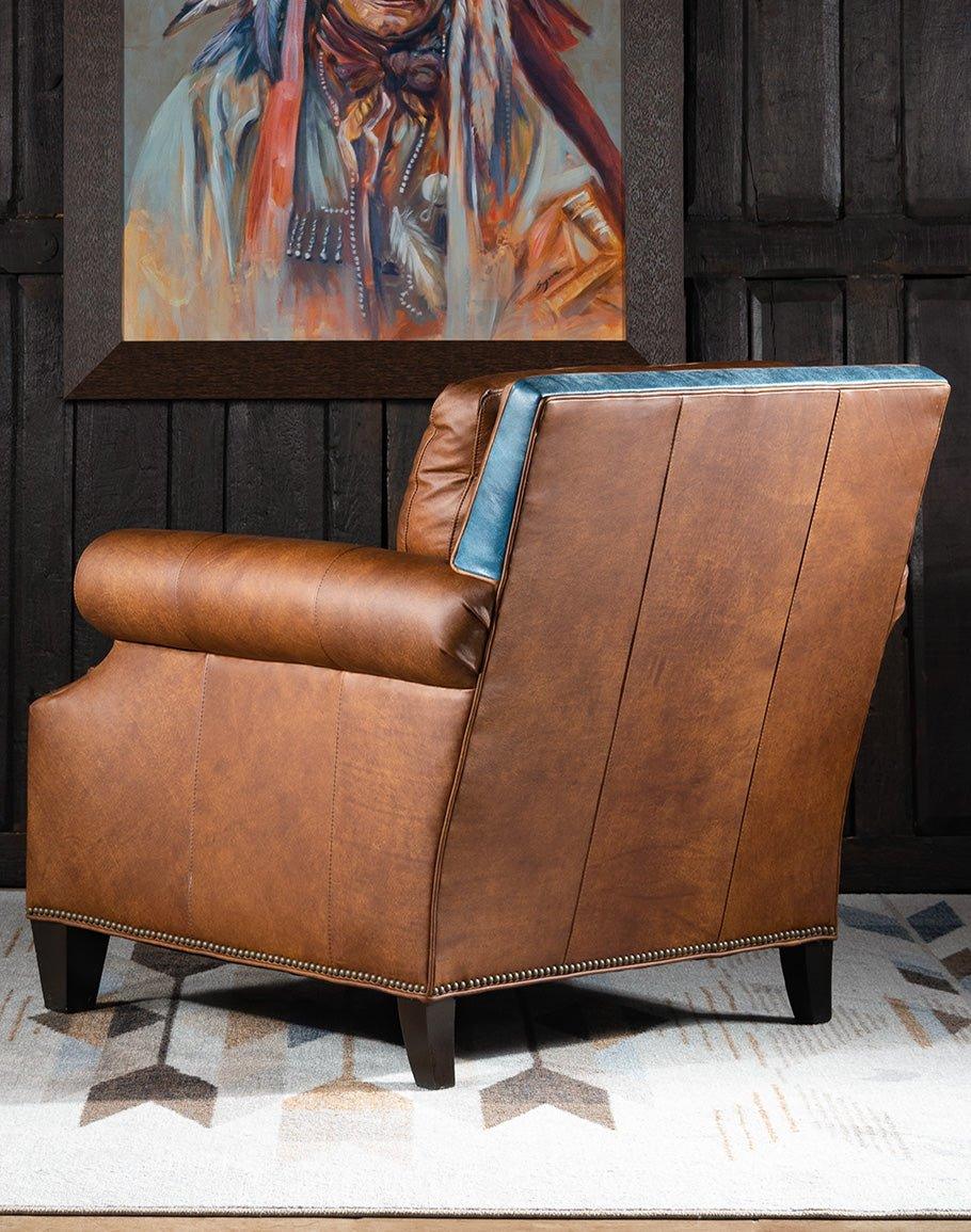 King Cowboy Leather Arm Chair - Your Western Decor