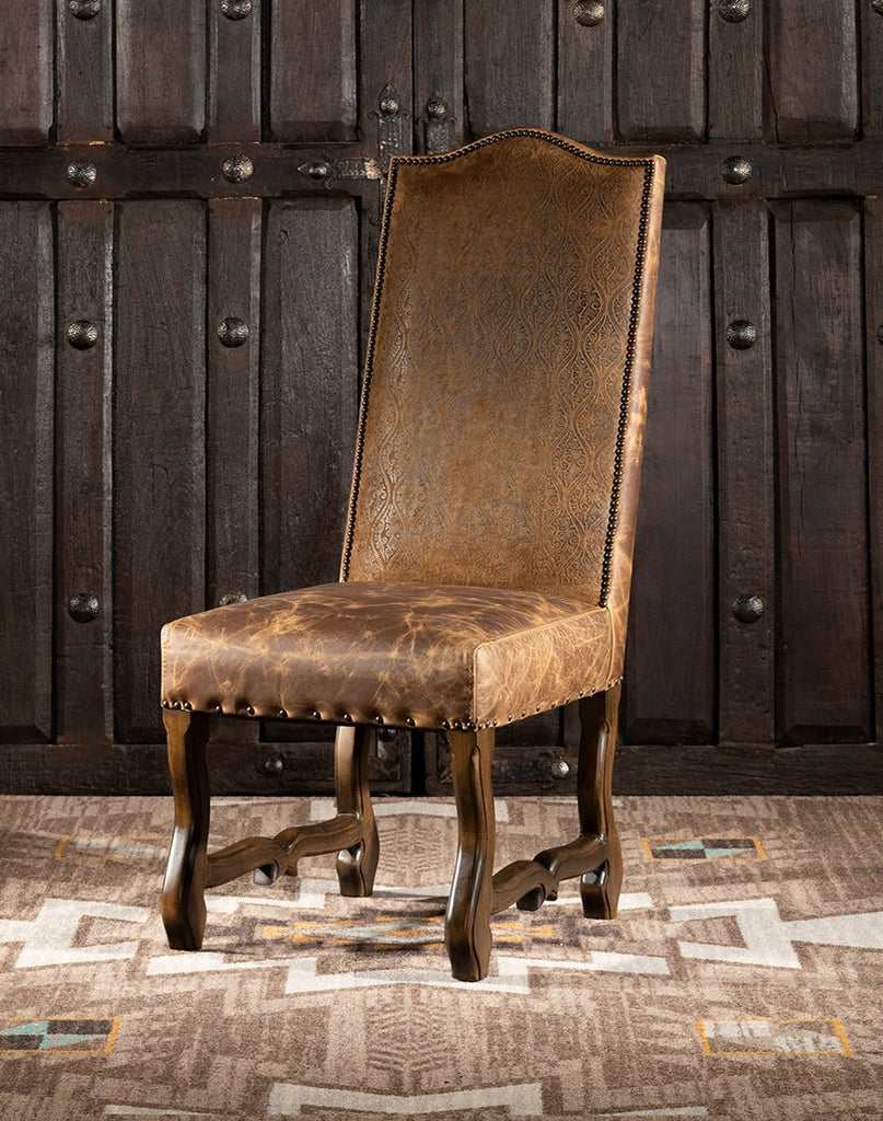 King Ranch Bison Leather Dining Chair - Made in the USA - Your Western Decor