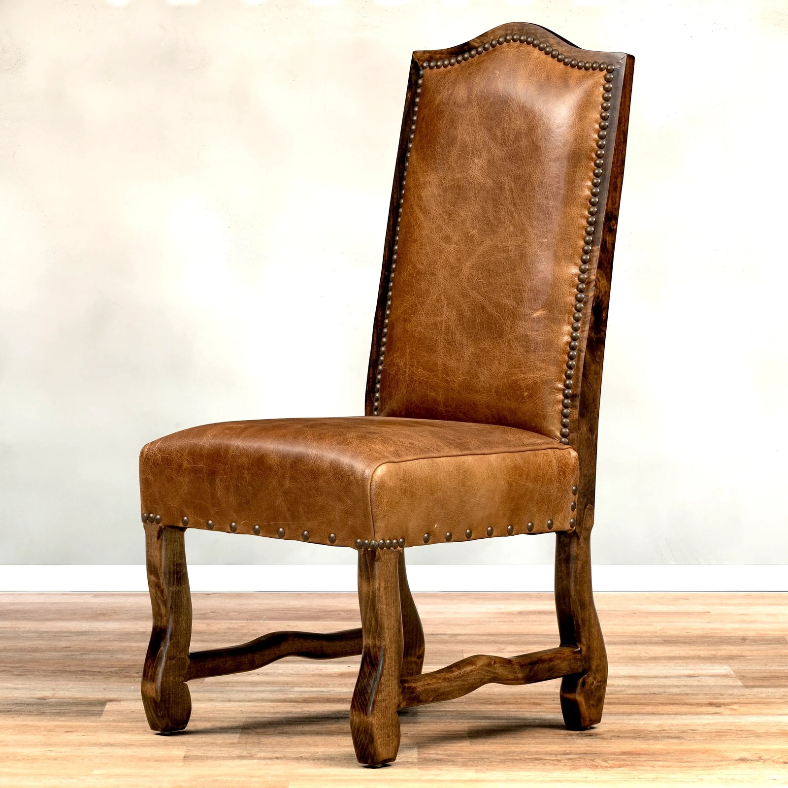 Custom High-Back Leather Dining Chairs | Your Western Decor