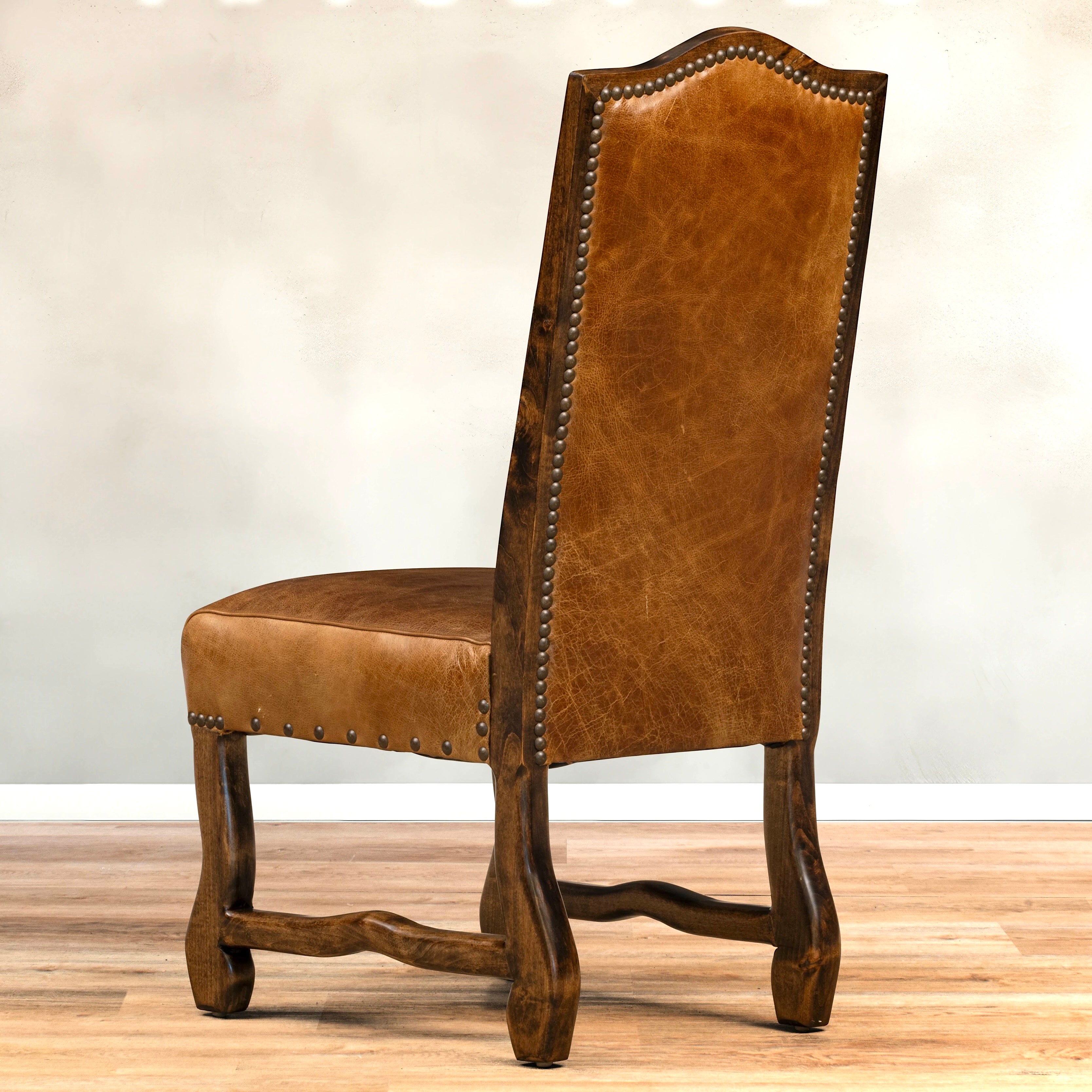 King Ranch Leather Dining Chair Back made in the USA - Your Western Decor