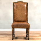 King Ranch Leather Dining Chair Front made in the USA - Your Western Decor