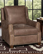 Diamond quilted leather armchair - Your Western Decor