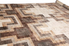 Luxury Geometric Pattern Beige Brown Area Rug - Your Western Decor