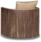 Lavish fringe western leather swivel chair back American made - Your Western Decor
