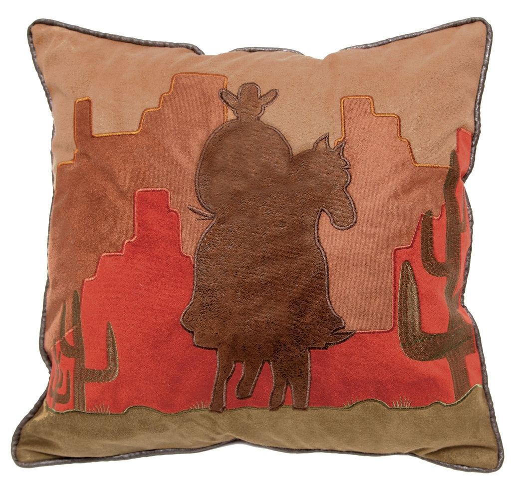 Layered Cowboy Accent Pillow - Your Western Decor
