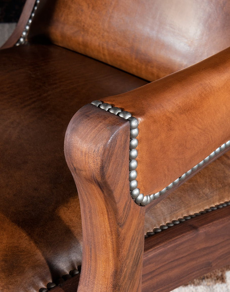 Saddle Leather Accent Chair - Your Western Decor