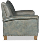 Handcrafted leather sofa with nailhead trim, gimp, and hand-stitching
