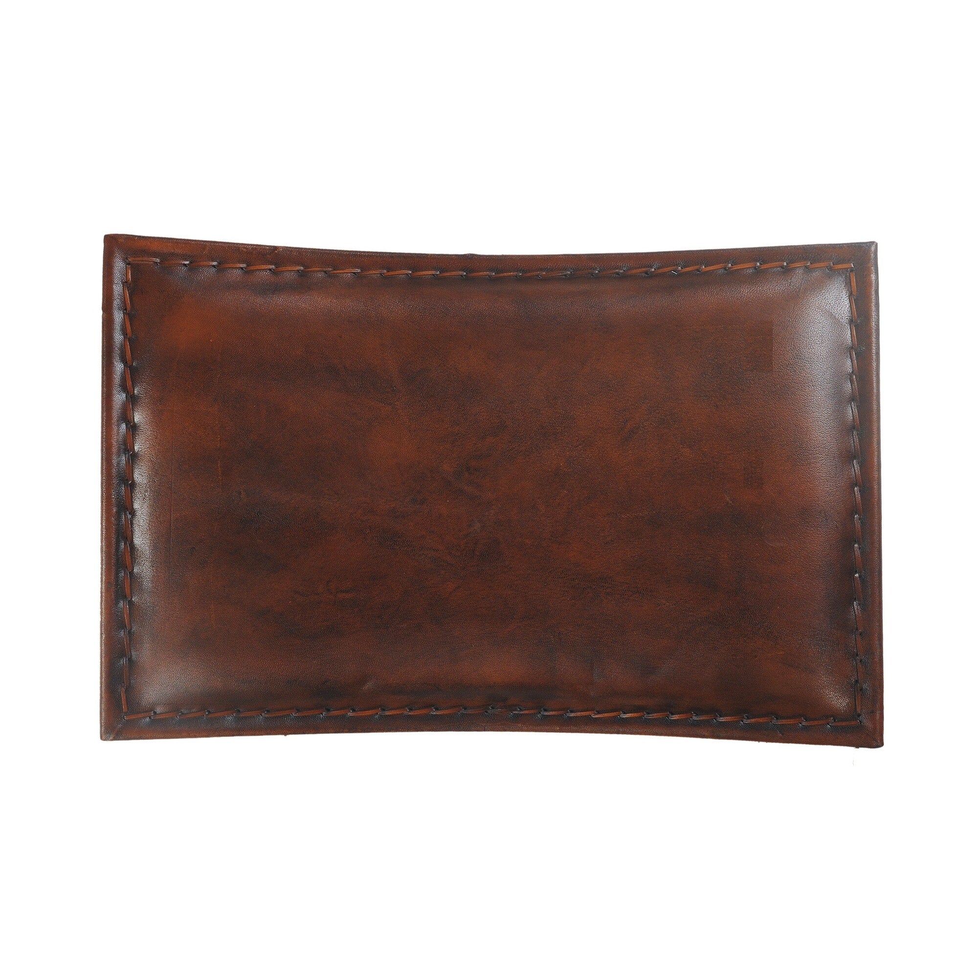Detail of leather seat on directors chair 