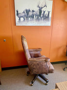 Custom American made leather office chair - Your Western Decor