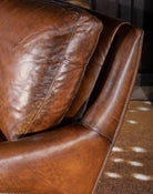 Leather Rancher Arm Chair - American made Western furniture - Your Western Decor